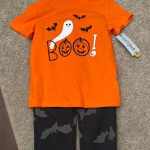 Cat and Jack Halloween matching set